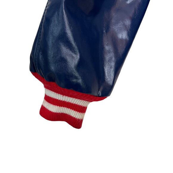 VTG Superman Varsity Jacket Mens XXL Blue Red & White Stripes Justice League USA - Picture 6 of 16